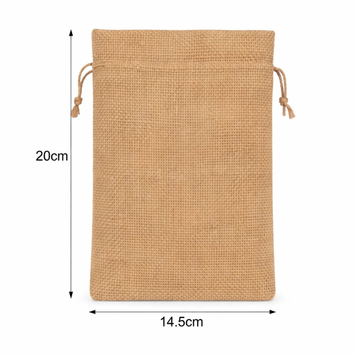 Bolsa de Regalo de Yute Para Velas Wax Melts - Costal Decorativo con Cordón - Café Claro - Candle Craft