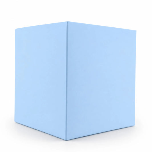 Caja Decorativa Cuadrada para Velas – Azul Bebé Claro | Chica 7.5x9.0 cm - Candle Craft