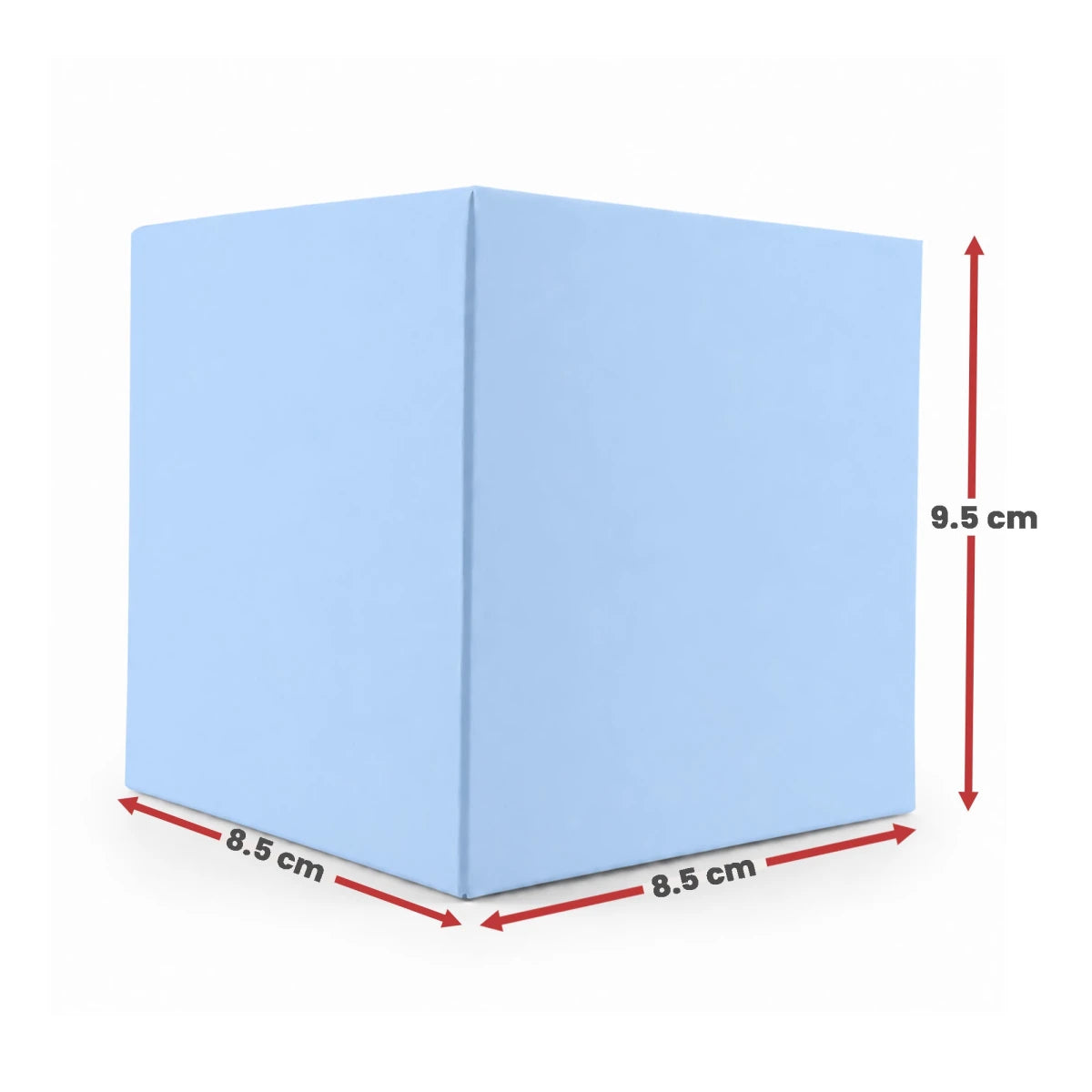 Caja Decorativa Cuadrada para Velas – Azul Pastel Claro | Mediana 8.5x9.5 cm - Candle Craft
