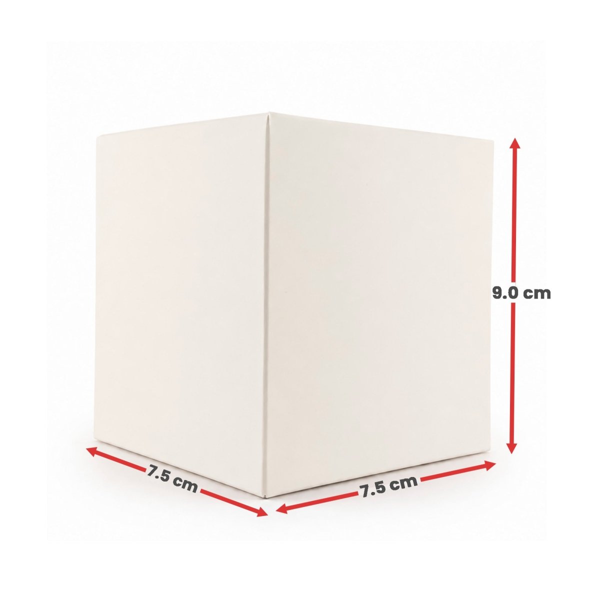 Caja Decorativa Cuadrada para Velas – Blanco | Chica 7.5x9.0 cm - Candle Craft