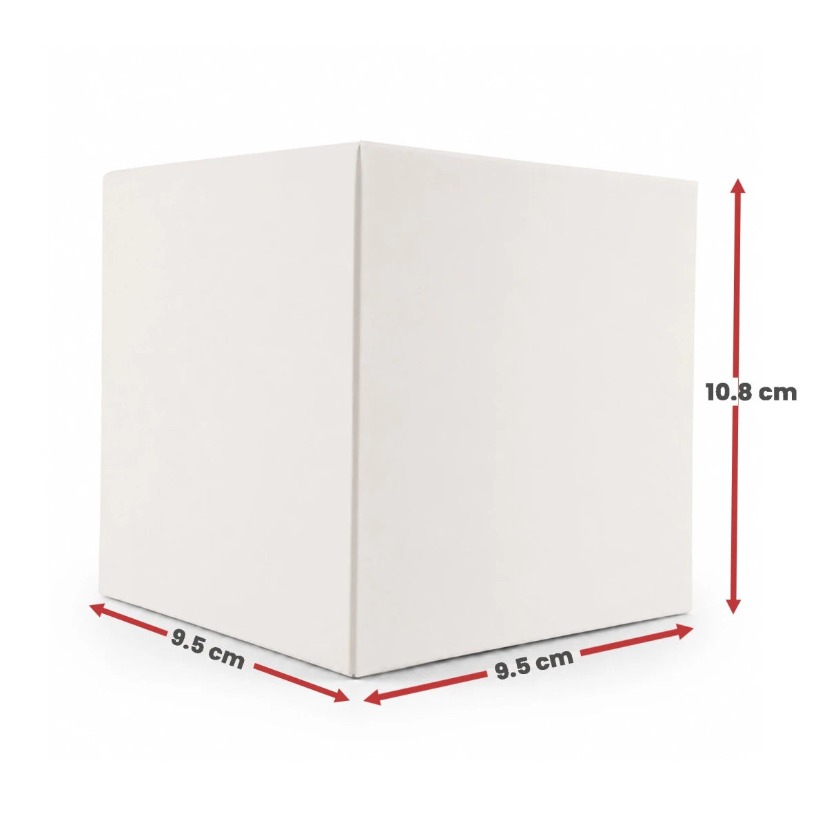 Caja Decorativa Cuadrada para Velas – Blanco | Grande 9.5x10.8 cm - Candle Craft
