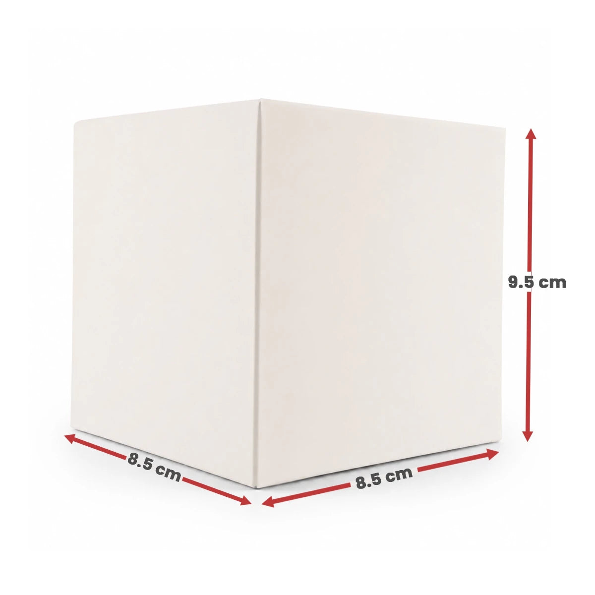 Caja Decorativa Cuadrada para Velas – Blanco | Mediana 8.5x9.5 cm - Candle Craft