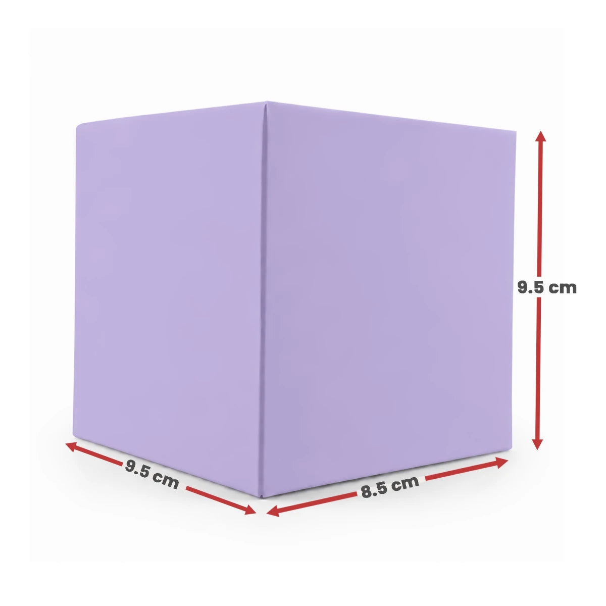 Caja Decorativa Cuadrada para Velas – Morado Claro Lavanda | Mediana 8.5x9.5 cm - Candle Craft