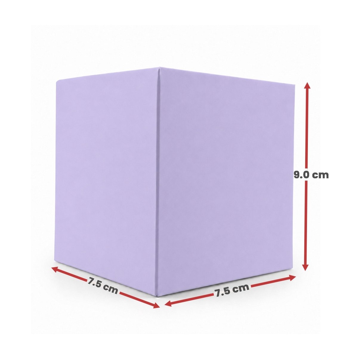 Caja Decorativa Cuadrada para Velas – Morado Pastel Lavanda | Chica 7.5x9.0 cm - Candle Craft