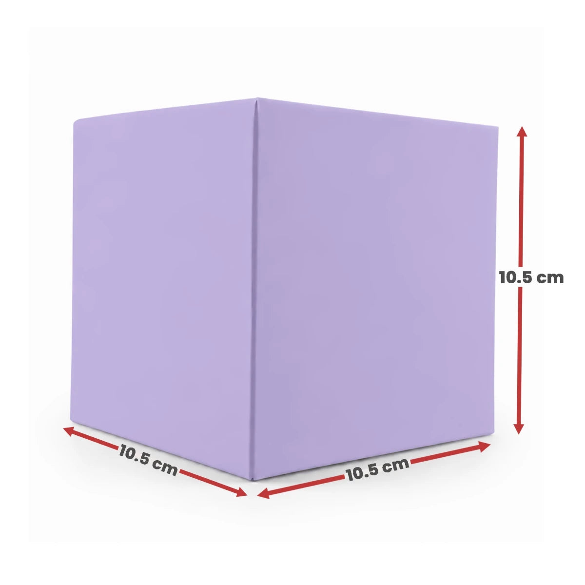 Caja Decorativa Cuadrada para Velas – Morado Pastel Lavanda | Extra Grande 10.5x10.5 cm - Candle Craft
