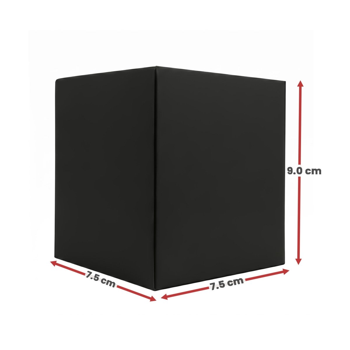 Caja Decorativa Cuadrada para Velas – Negro | Chica 7.5x9.0 cm - Candle Craft