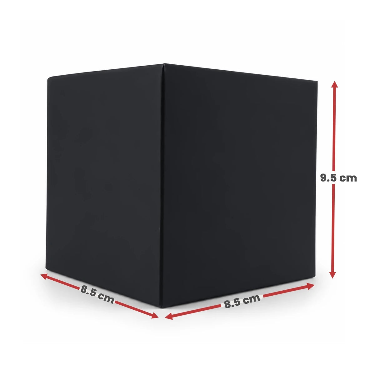 Caja Decorativa Cuadrada para Velas – Negro | Mediana 8.5x9.5 cm - Candle Craft