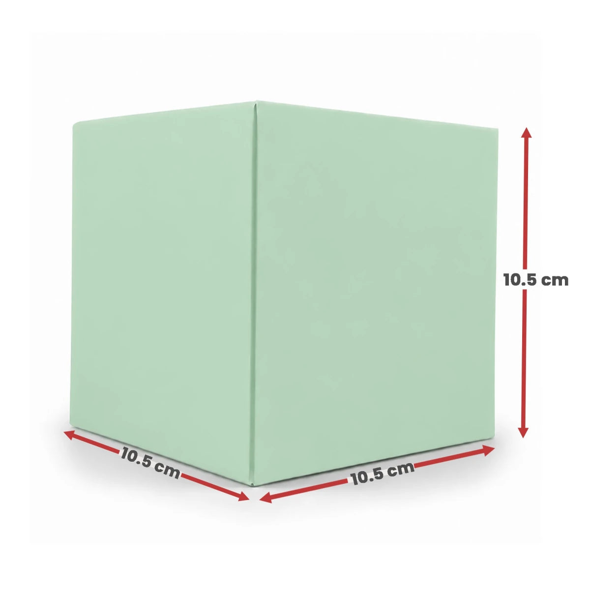 Caja Decorativa Cuadrada para Velas – Verde Pastel Menta | Extra Grande 10.5x10.5 cm - Candle Craft