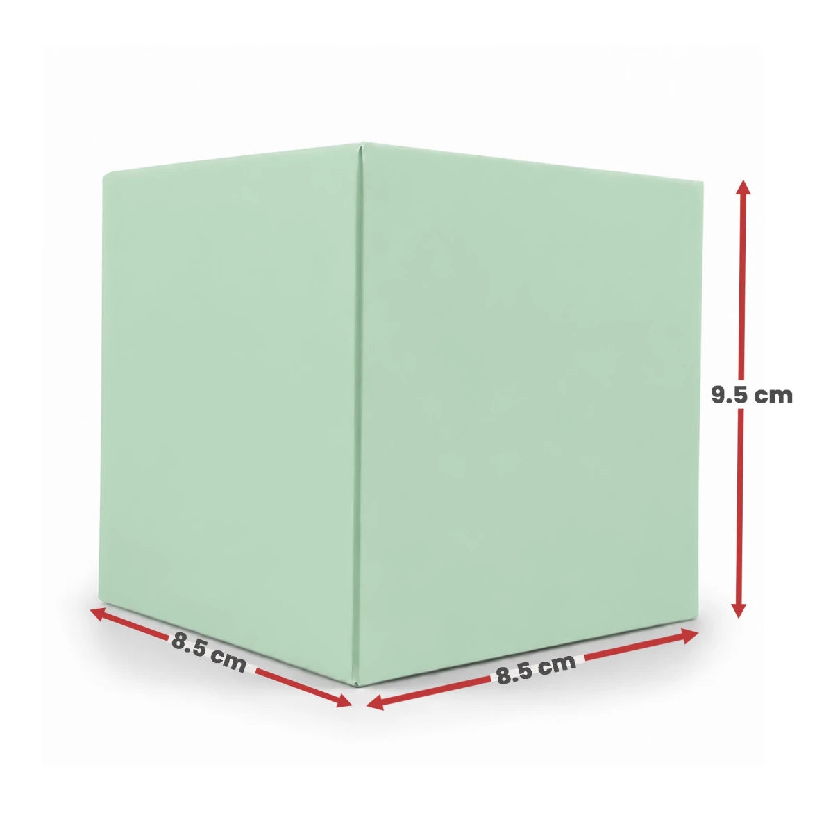 Caja Decorativa Cuadrada para Velas – Verde Pastel Menta | Mediana 8.5x9.5 cm - Candle Craft