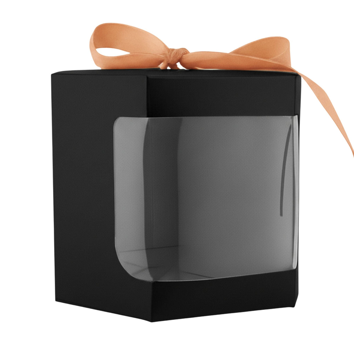 Caja Decorativa Hexagonal para Velas – Negro - Ventana Transparente | Grande 10x10 cm - Candle Craft