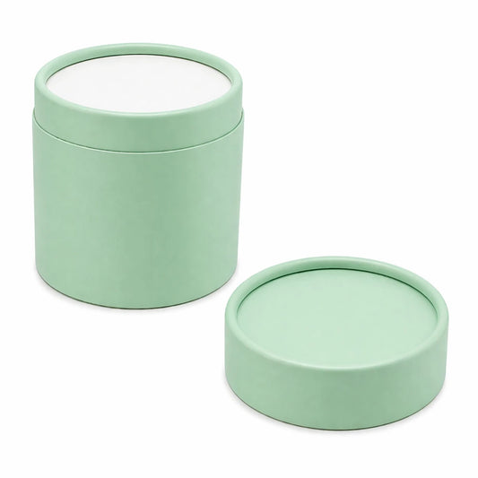 Caja Decorativa para Velas Cilíndrica / Velas Ramo de Flores – Tubo cartón rígido - Verde Menta Brillante - Grande 10x11.7. cm - Candle Craft