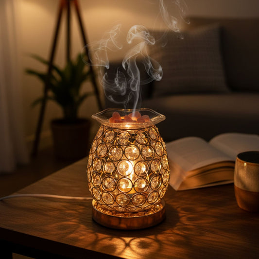 Calentador Eléctrico de Cera / Aceites Esenciales (Wax Melter) para Aromaterapia con Diseño de Cristal – 4 Niveles de Intensidad y Temporizador - Candle Craft
