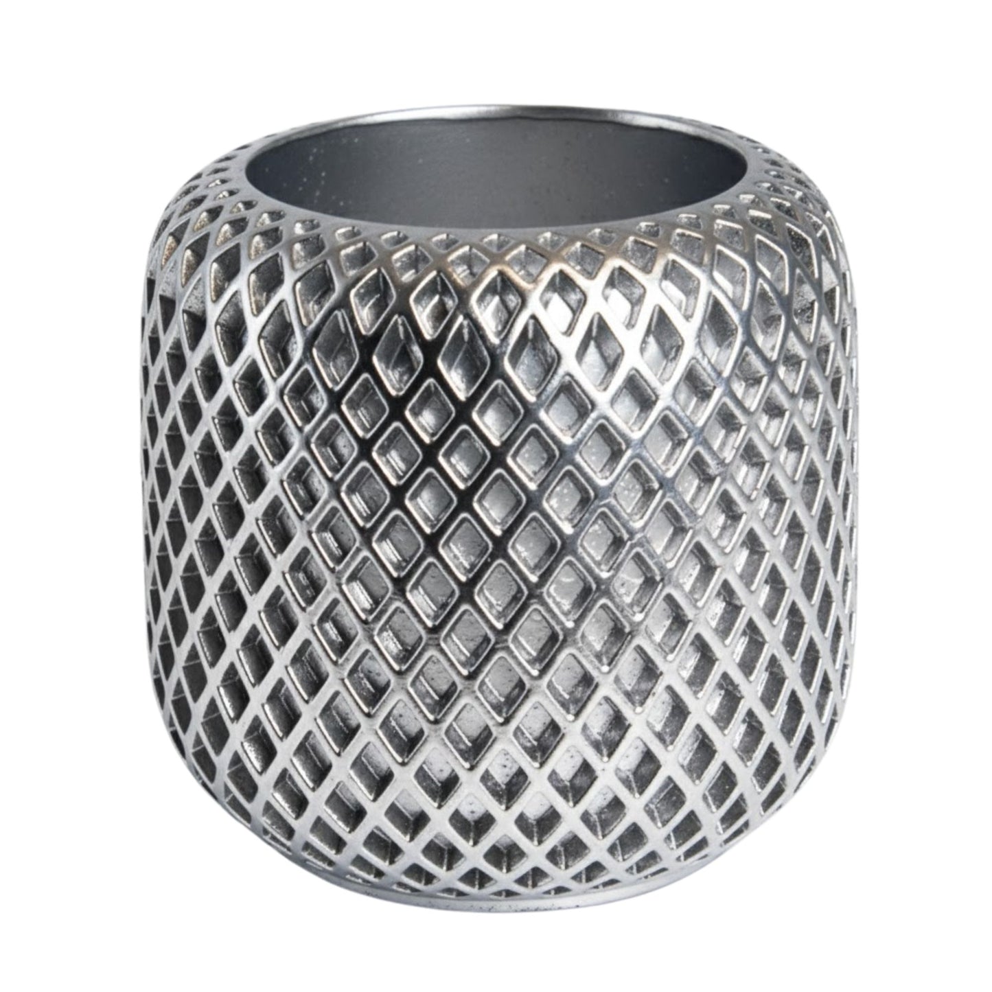 90ml - Carrara Vaso de Concreto para velas - Plateado