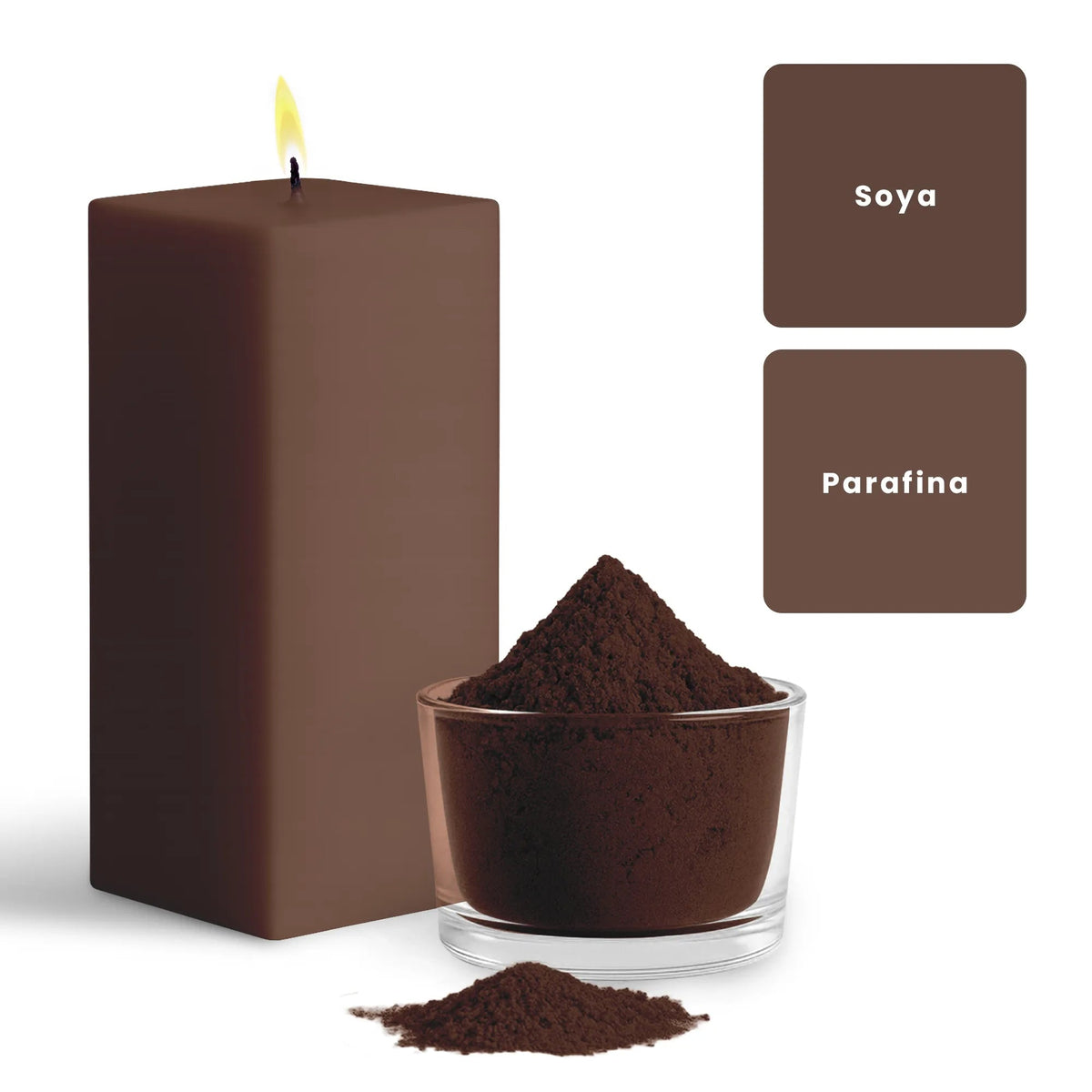 Colorante en Polvo para Velas - Alta Concentración - Color: Café - Candle Craft