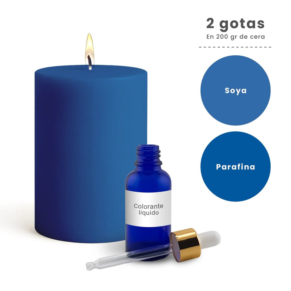Colorante Líquido para Velas – Ultra Concentración - Color: Azul - Candle Craft