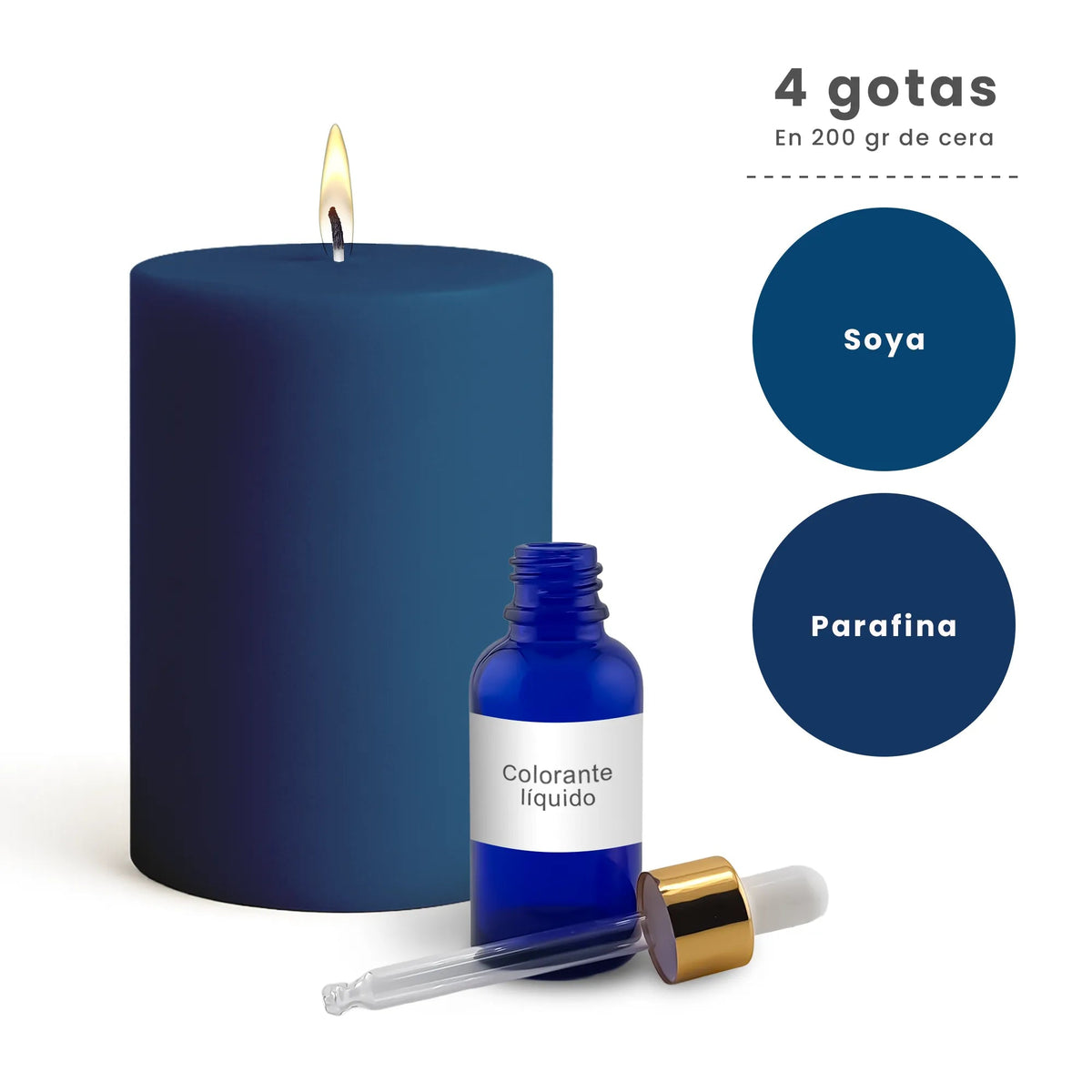 Colorante Líquido para Velas – Ultra Concentración - Color: Azul Rey - Candle Craft
