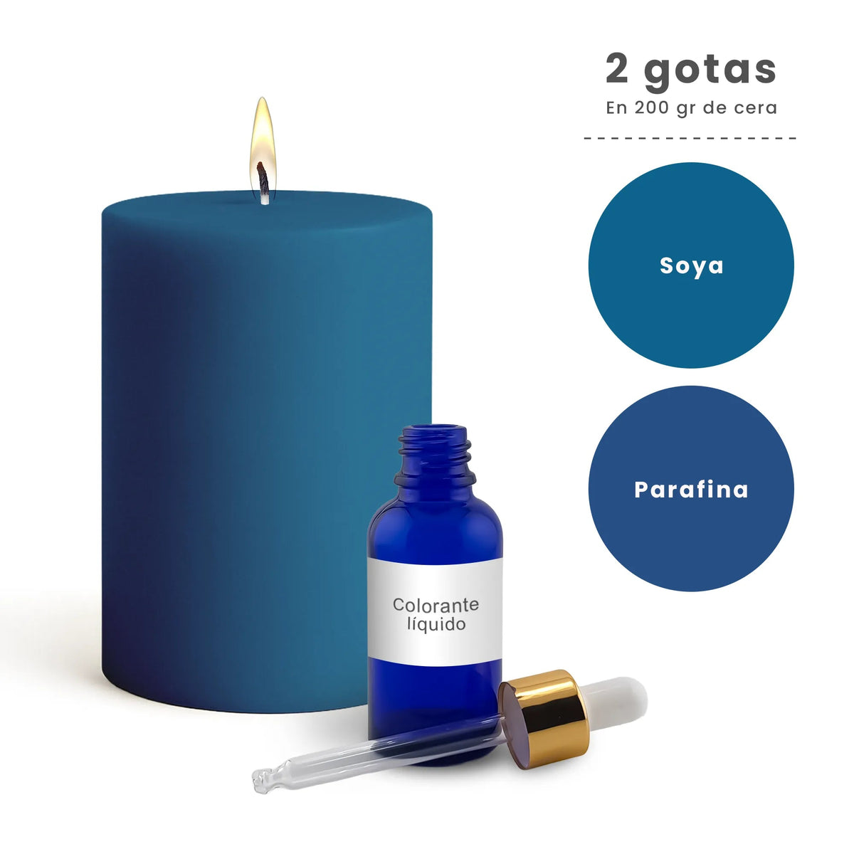 Colorante Líquido para Velas – Ultra Concentración - Color: Azul Rey - Candle Craft