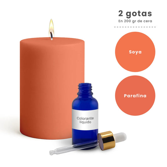 Colorante Líquido para Velas – Ultra Concentración - Color: Naranja - Candle Craft