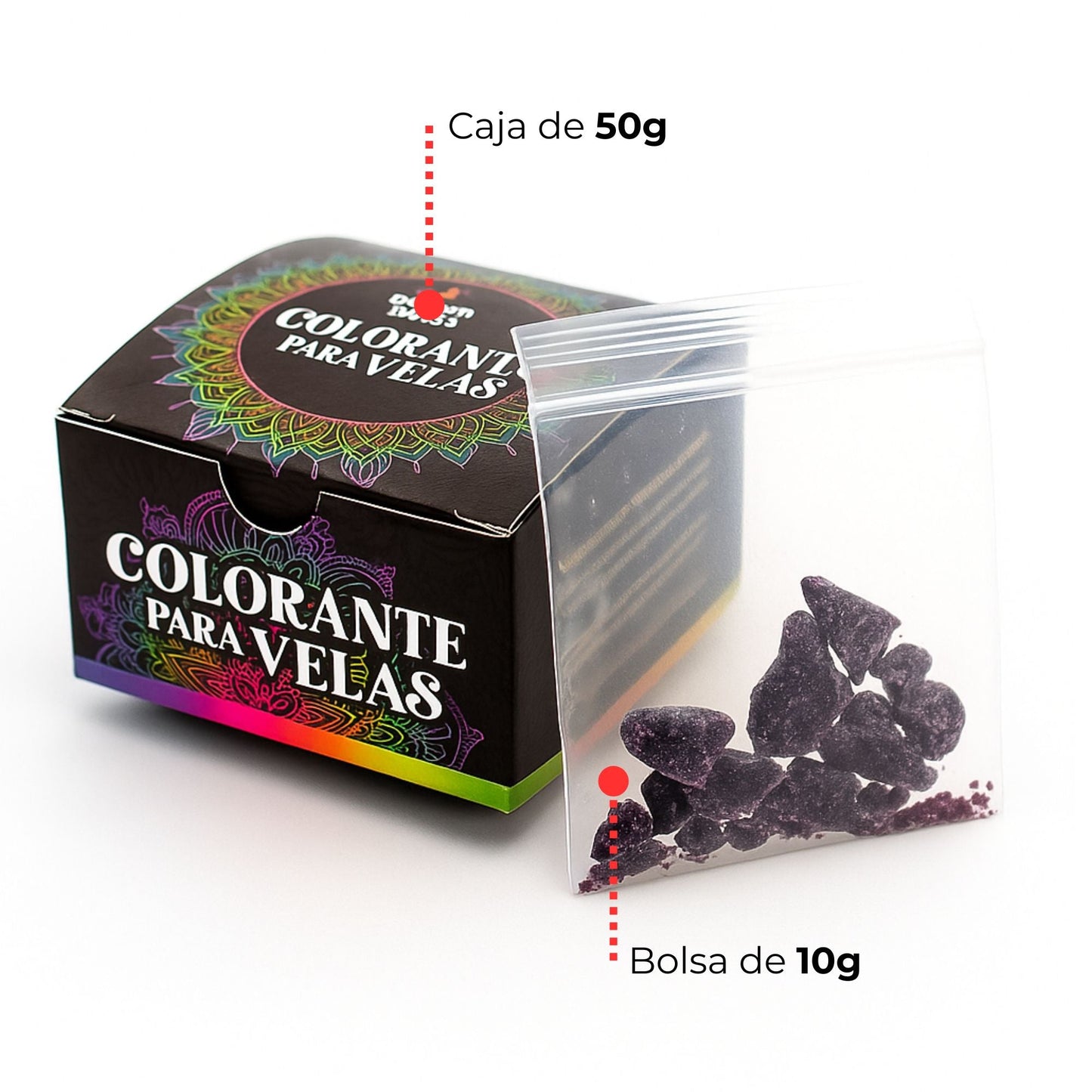 Colorante Sólido para Velas - Tinte en Escamas de Alta Concentración – Color: Azul Índigo (Tono Morado) - Candle Craft