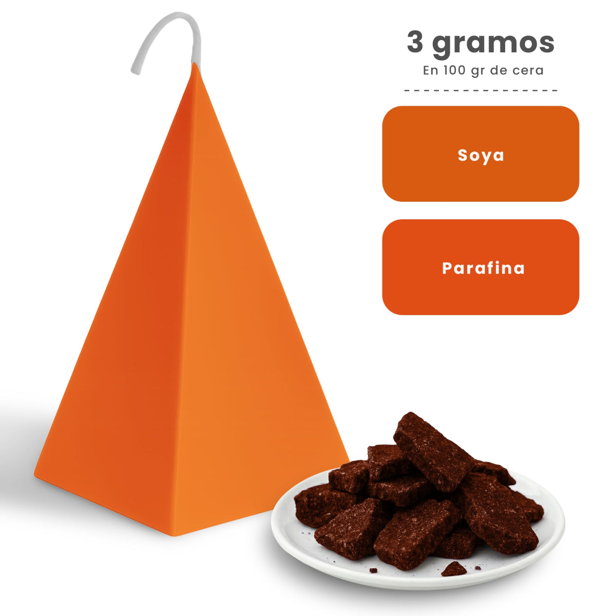 Colorante Sólido para Velas - Tinte en Escamas de Alta Concentración – Color: Naranja - Candle Craft
