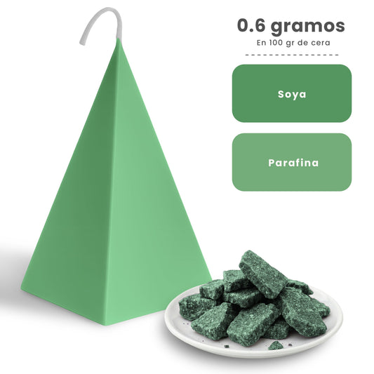 Colorante Sólido para Velas - Tinte en Escamas de Alta Concentración – Color: Verde Esmeralda - Candle Craft