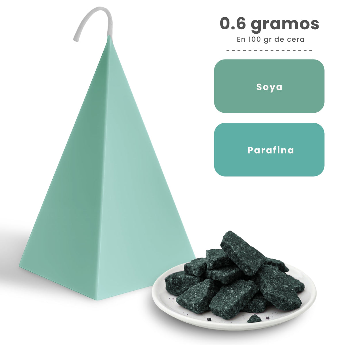 Colorante Sólido para Velas - Tinte en Escamas de Alta Concentración – Color: Verde Oscuro - Candle Craft
