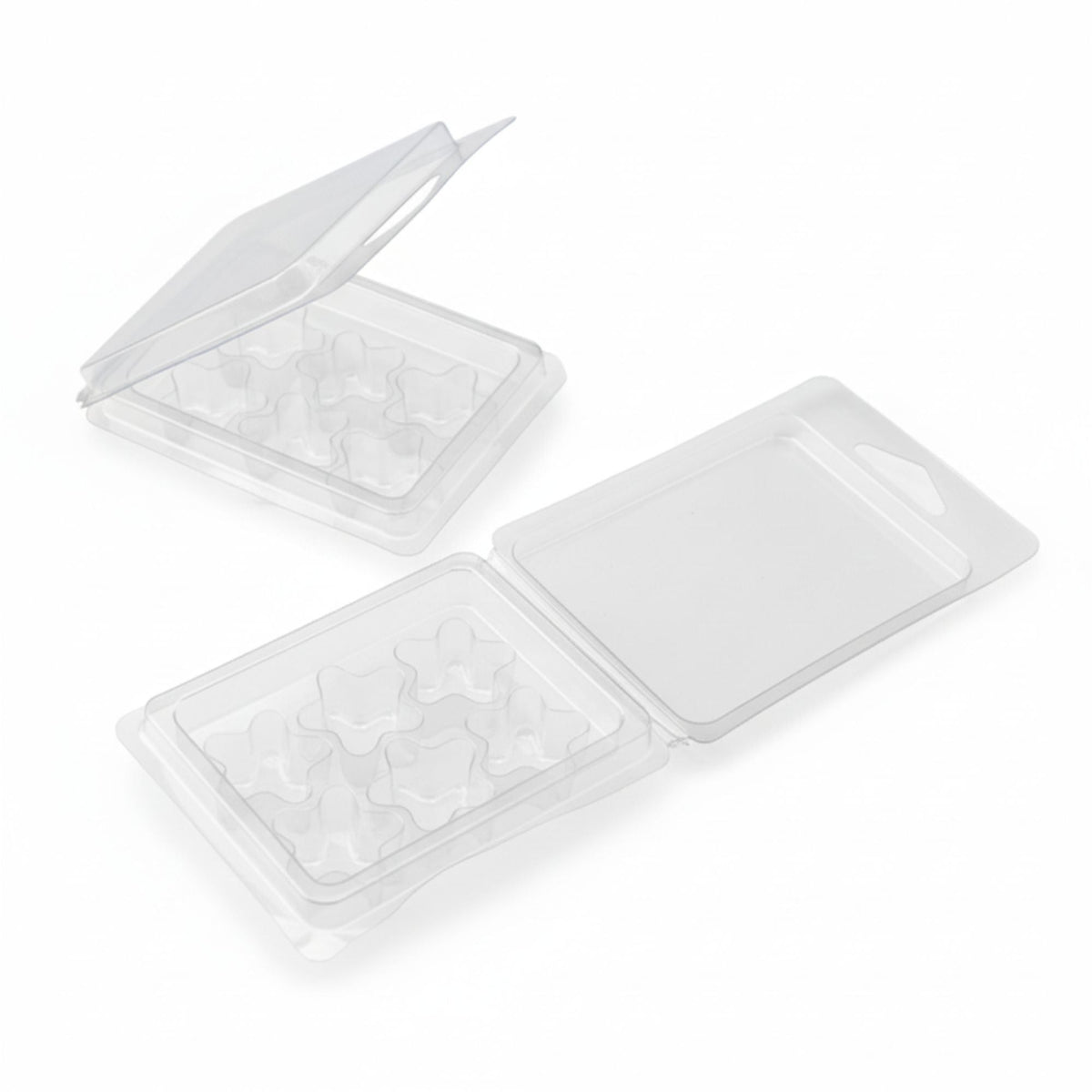 Contenedor para Wax Melt - Clamshell de 6 cavidades Estrella - Molde / Vaso para cera derretibles en Estrella aromáticas para quemador - Candle Craft