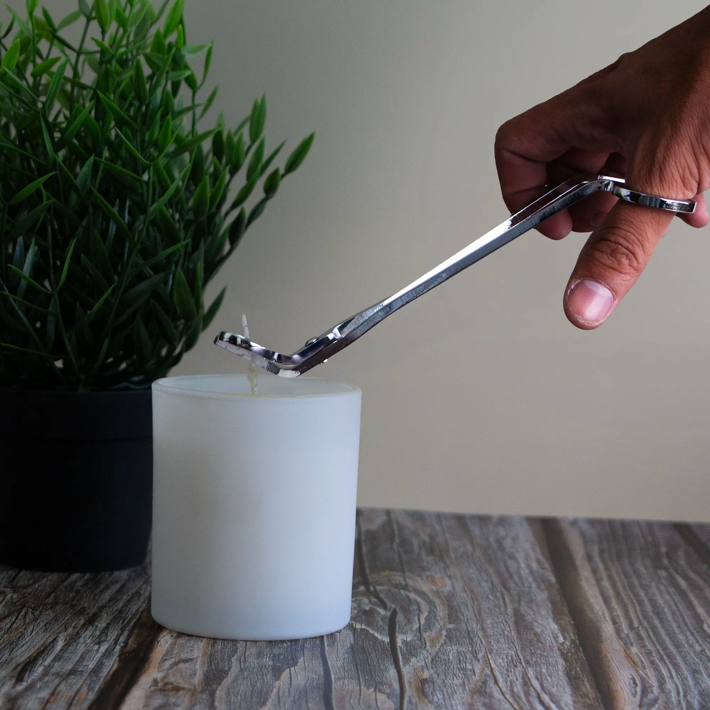 Apagavelas, Cortapabilo y Gancho de Pabilo - Kit de Herramientas para Cuidado de Velas - Plata