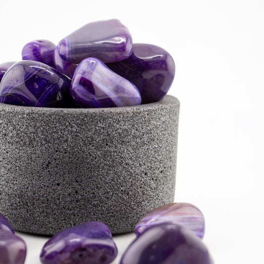 Cuarzo Ágata Morada Pulida – Piedra de Relajación, Balance y Energía Protectora - Candle Craft