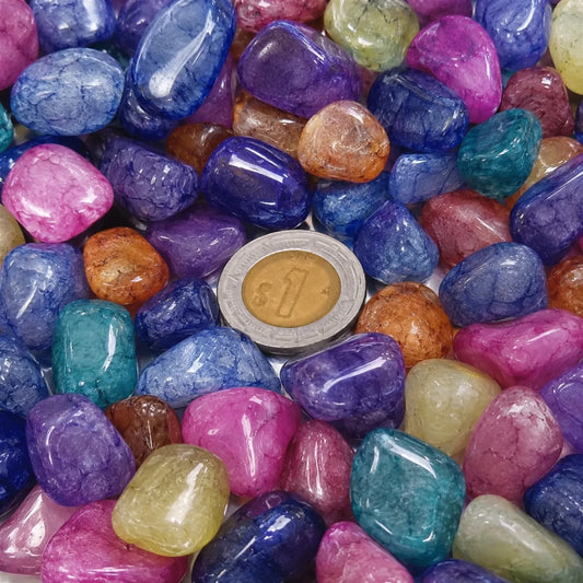 Cuarzos Craquelados Surtidos – Piedras Preciosas Moradas Azules Amarillas Blancas Verdes Rosas Naturales para Decoración de Velas y Armonía - Candle Craft