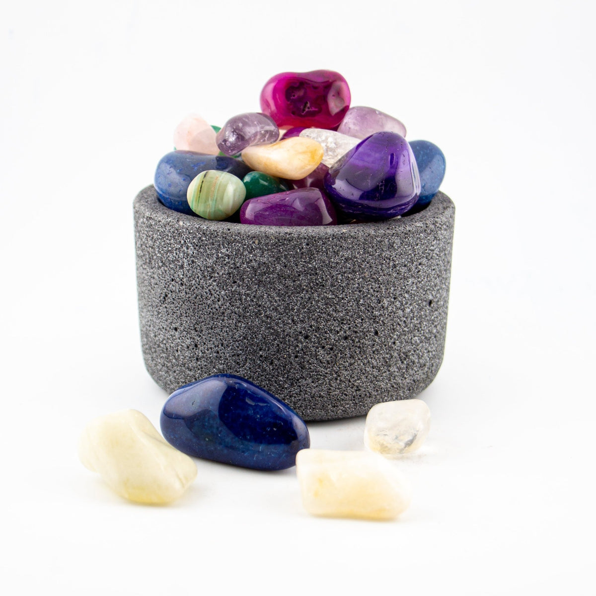 Cuarzos Surtidos Pulidos – Piedras Preciosas Moradas, Azules, Amarillas, Blancas, Verdes, Rosas Naturales para Decoración de Velas y Armonía - Candle Craft