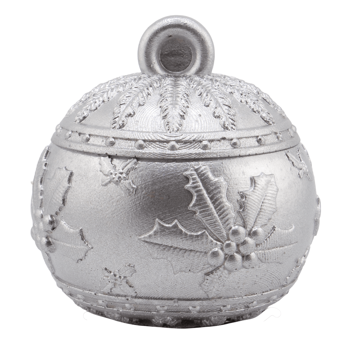 Esfera de Navidad de Concreto para Velas Navideñas 60ml - Plateada (Edición Especial de Navidad) - Candle Craft