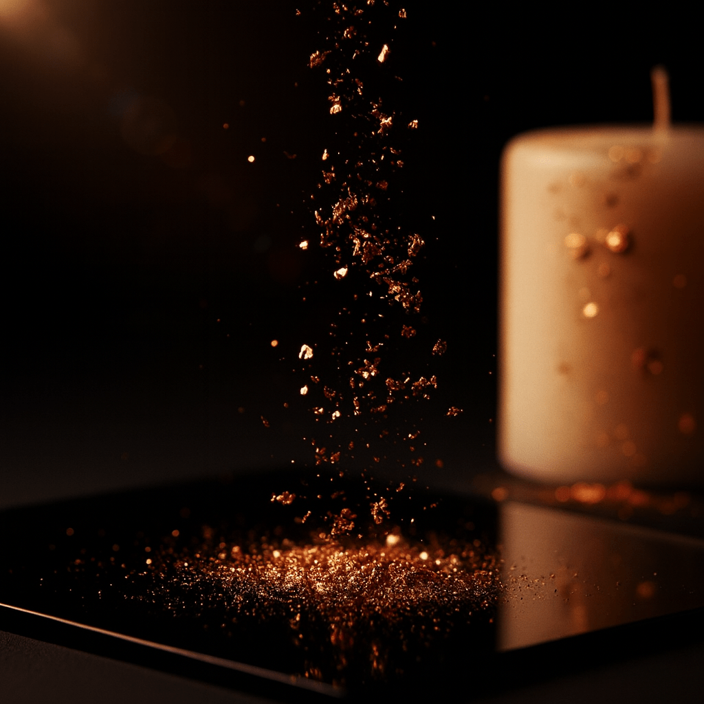 Hojas de Oro Rosado - Papel de Oro Rosado - Ultra Fino para Decoración de Velas y Detalles Artesanales - Candle Craft