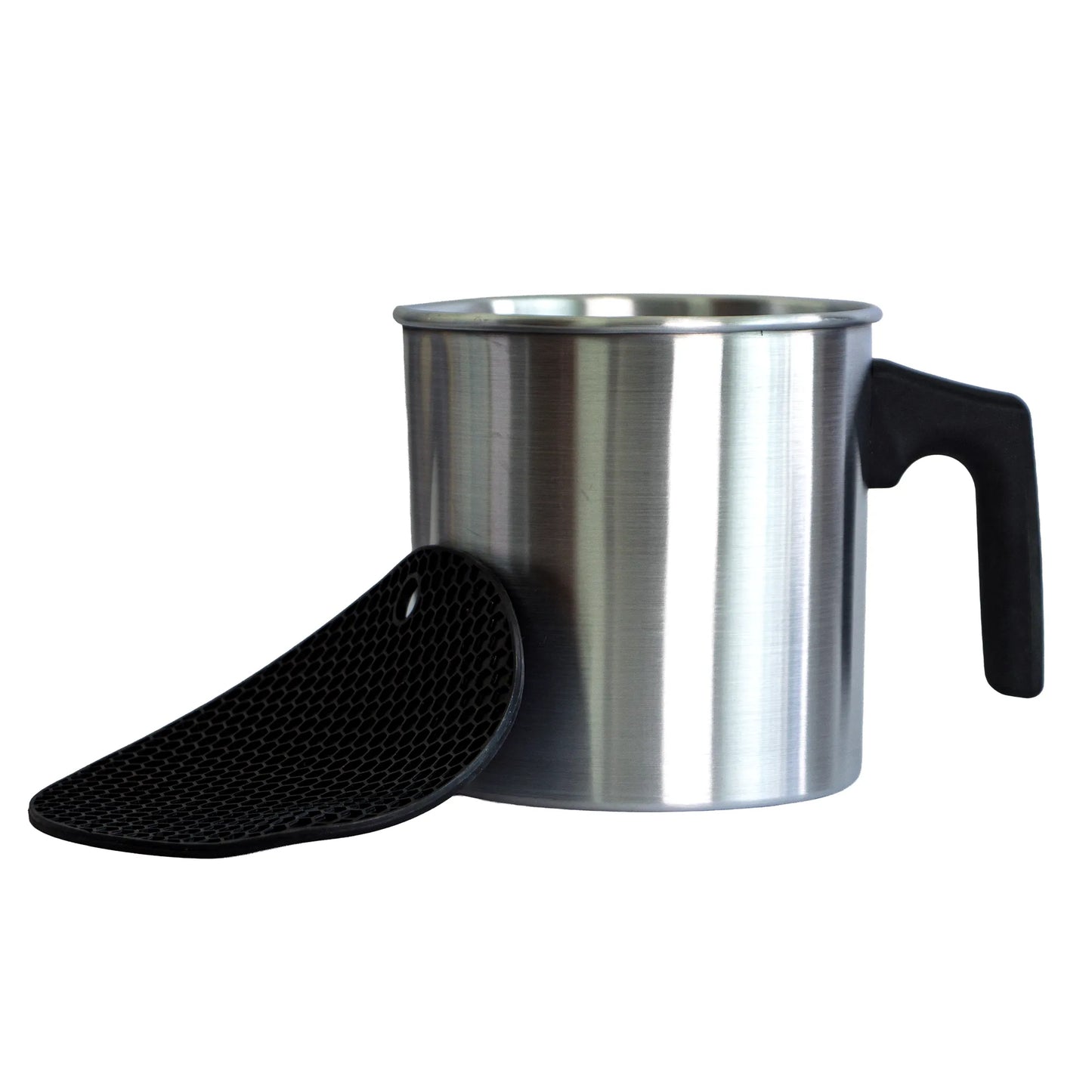 Jarra de Aluminio para Derretir Cera y almohadillo térmica - 1.2 Litros