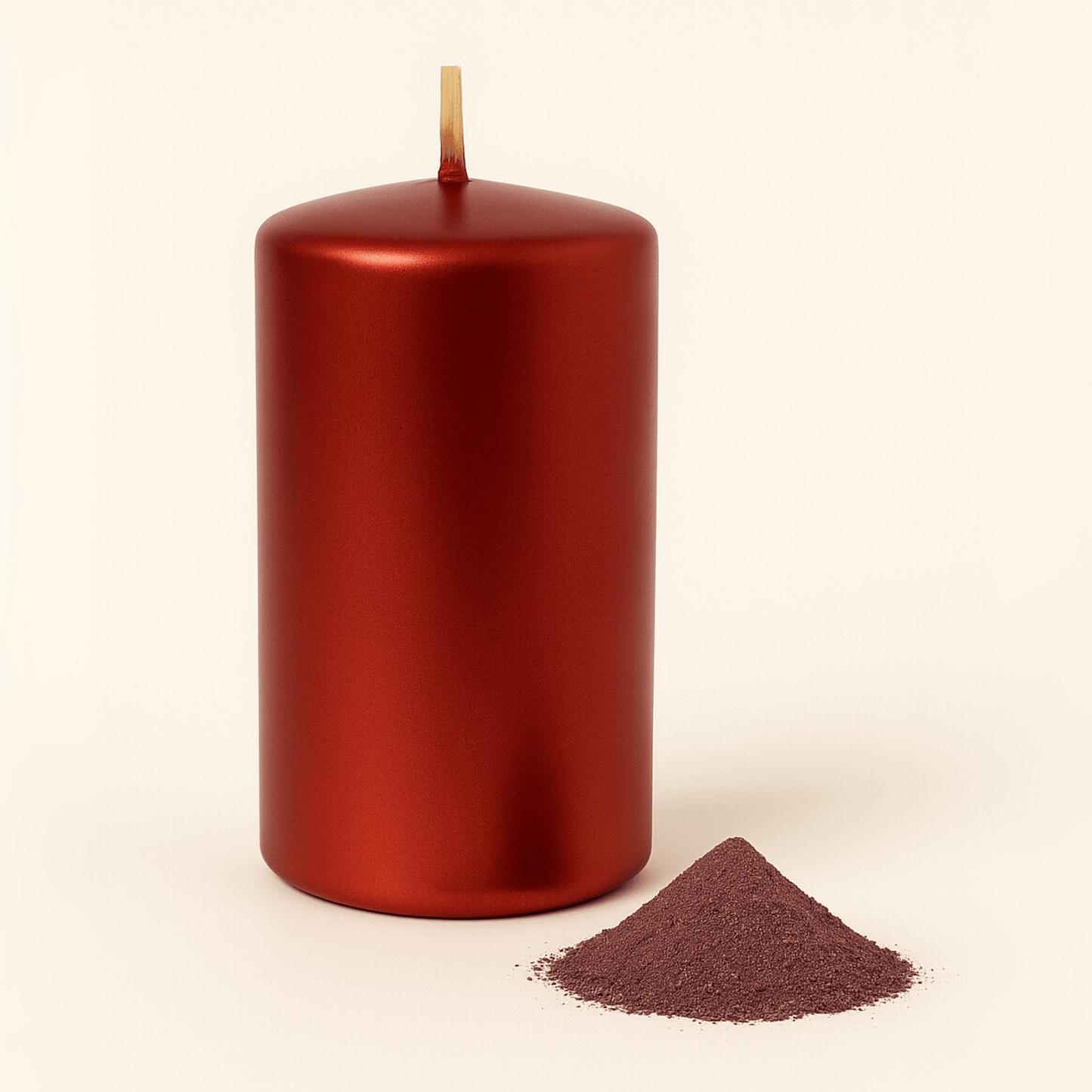 Laca Roja Metálica Granulada para Velas Artesanales – Acabado Metálico Brillante - Candle Craft