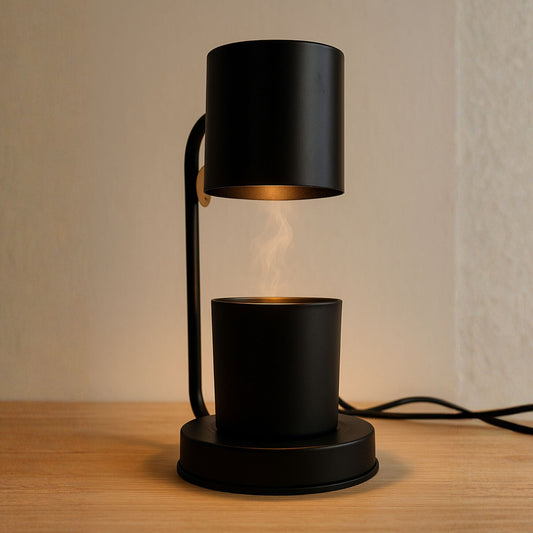 Lámpara Calentadora de Velas Aromáticas – Derretidor Eléctrico de Cera para Aromaterapia - 4 Niveles de Intensidad y Temporizador - Negro - Candle Craft
