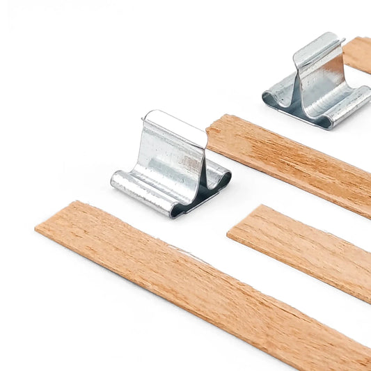 Pabilo de Madera para Velas - 10×150 mm - Mecha de Madera con Fichas - Candle Craft