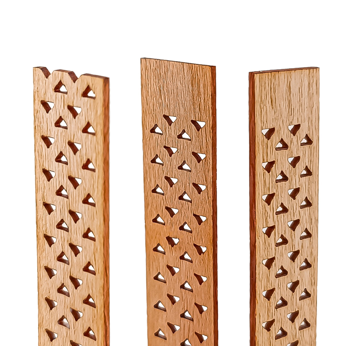 Pabilo de Madera para Velas - Diseño Ranurado Huecos - 12.5×150 mm - Mecha de Madera con Fichas - Candle Craft