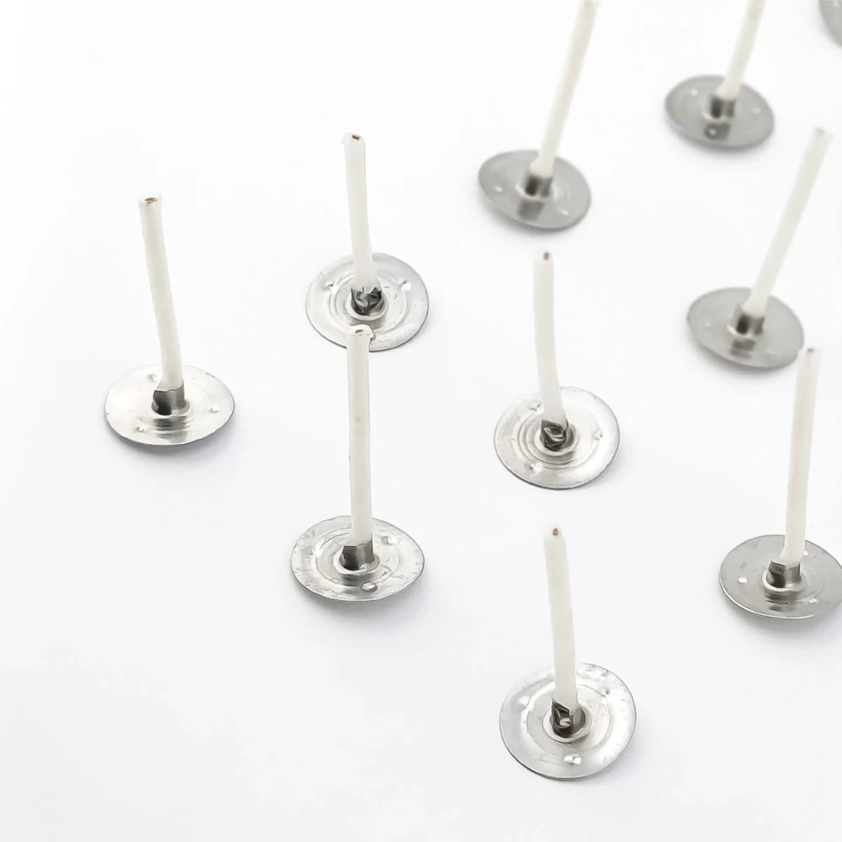 Pabilos Mini de 3 cm con alma de papel para Velas de Té | Mechas encerados con ficha | Calibre 8 - Candle Craft