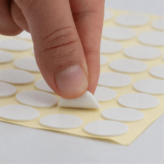Pegatinas Planas de Pabilo de Vela - 15 mm de Diámetro - Stickers para Fijar Pabilo en Velas | Adhesivos de Doble Cara para Vasos y Moldes - Candle Craft