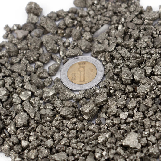 Pirita Natural Confeti – Piedra Plateada de Protección y Abundancia para Velas y Decoración - Candle Craft