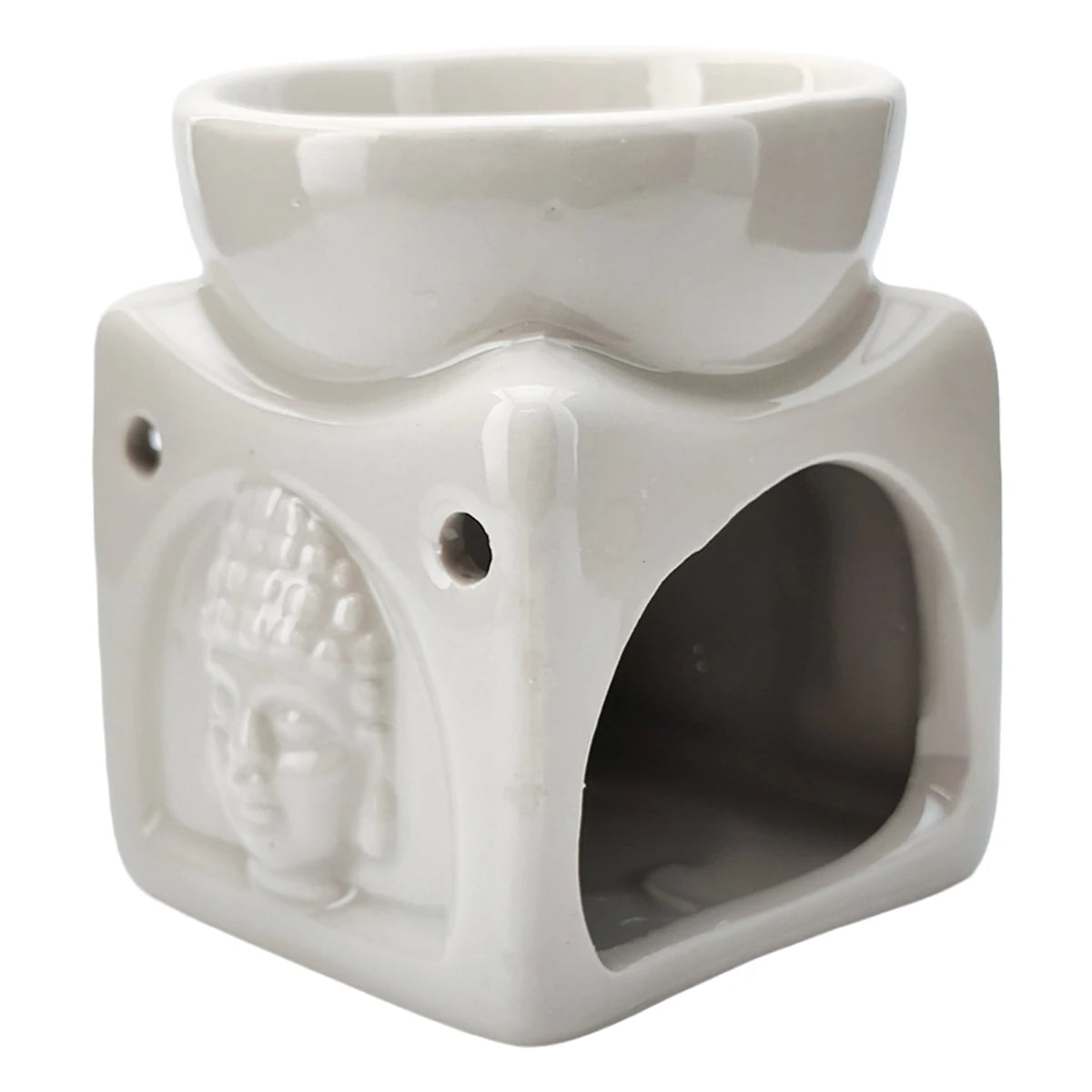Quemador de Cera - Fundidor Cerámica - Wax Melt Burner - Blanco Marmol - Candle Craft