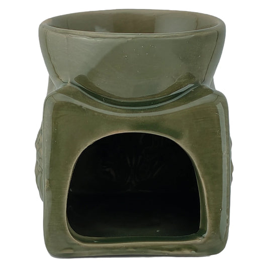 Quemador de Cera - Fundidor Cerámica - Wax Melt Burner - Verde Olivo - Candle Craft