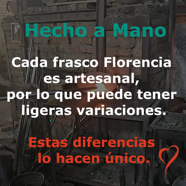 260ml - Florencia Vaso de vidrio soplado artesanal - Blanco Tornasol / Dorado - Hecho a mano