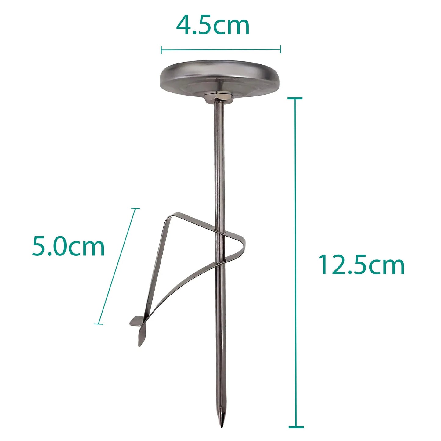 Termómetro para derretir cera y hacer velas - Metálico altura ajustable con clip hasta 110 °C - Candle Craft