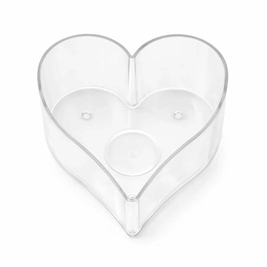 Vaso de Plástico para Velas de Té – Vasos para Velas Artesanales Forma Corazón - Candle Craft