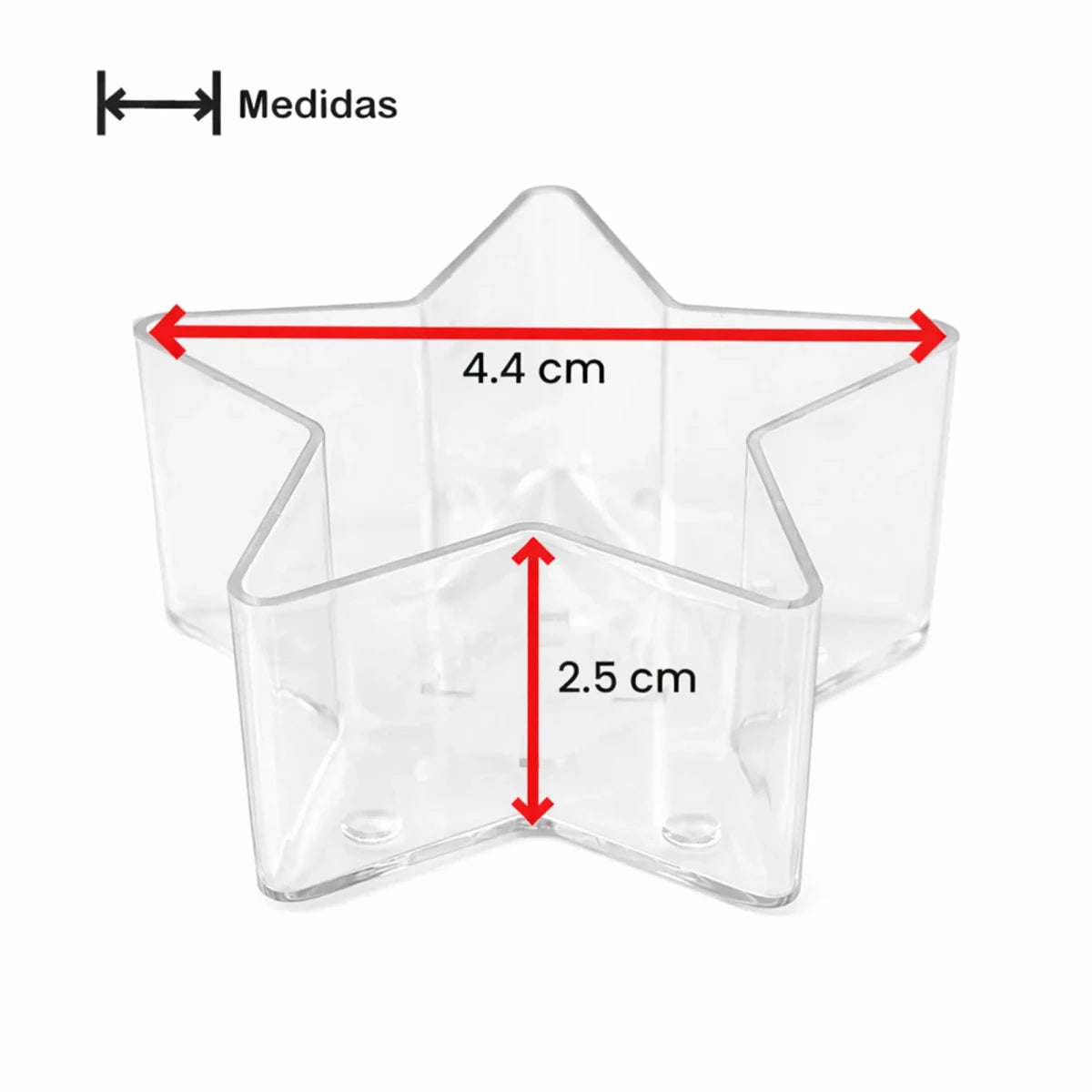 Vaso de Plástico para Velas de Té – Vasos para Velas Artesanales Forma Estrella - Candle Craft