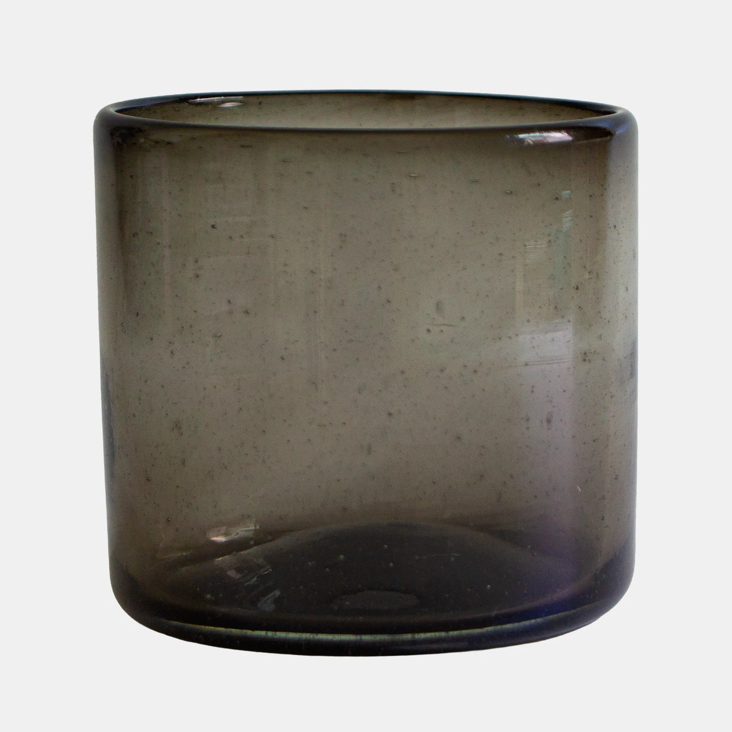 500ml - Florencia Vaso de vidrio soplado artesanal - Gris Humo - Hecho a mano