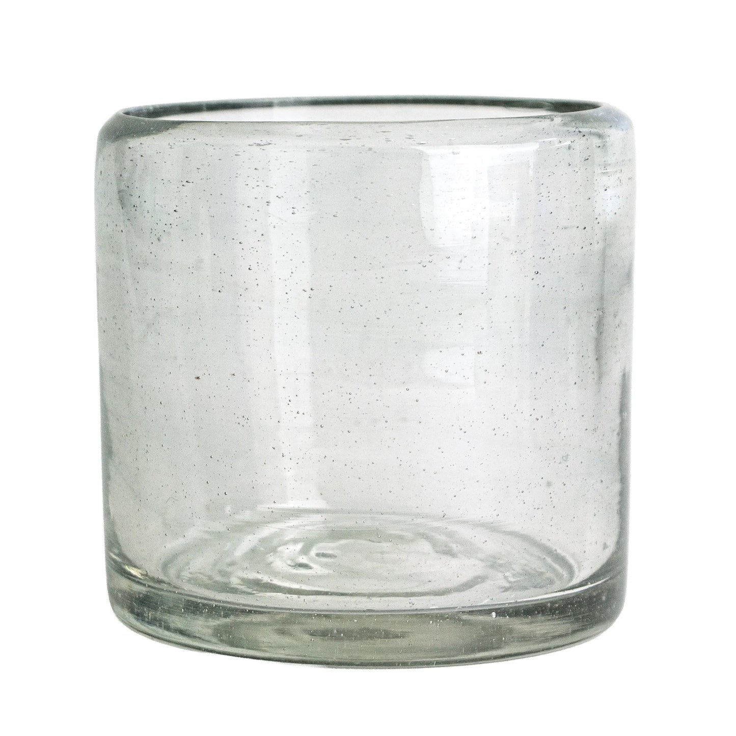 500ml - Florencia Vaso de vidrio soplado artesanal - Transparente - Hecho a mano