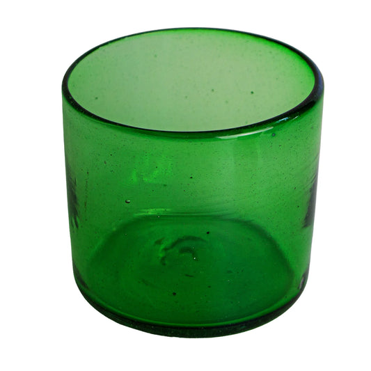 500ml - Florencia Vaso de vidrio soplado artesanal - Verde - Hecho a mano